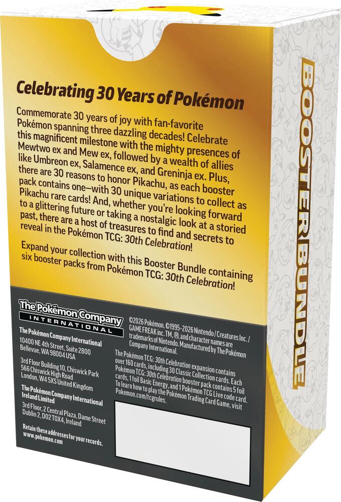 (PRE-ORDER) [EN] POKEMON 30TH CELEBRATION BOOSTER BUNDLE