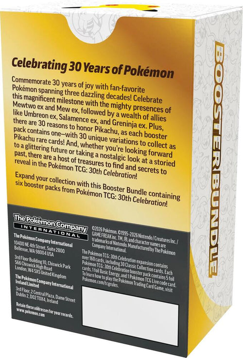 (PRE-ORDER) [EN] POKEMON 30TH CELEBRATION BOOSTER BUNDLE