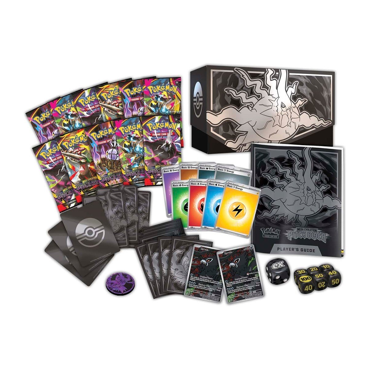 [EN] Pokémon TCG_ Mega Evolution-Pitch Black Pokémon Center Elite Trainer Box English variant_title Booster Box - HODOKAT 香港現貨 Fast Delivery One Piece Pokémon TCG Card Game