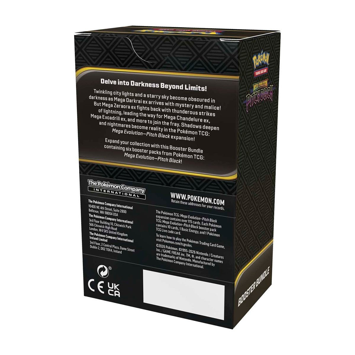 [EN] Pokémon TCG: Mega Evolution-Pitch Black Booster Bundle (6 Packs) English variant_title Booster Box - HODOKAT 香港現貨 Fast Delivery One Piece Pokémon TCG Card Game