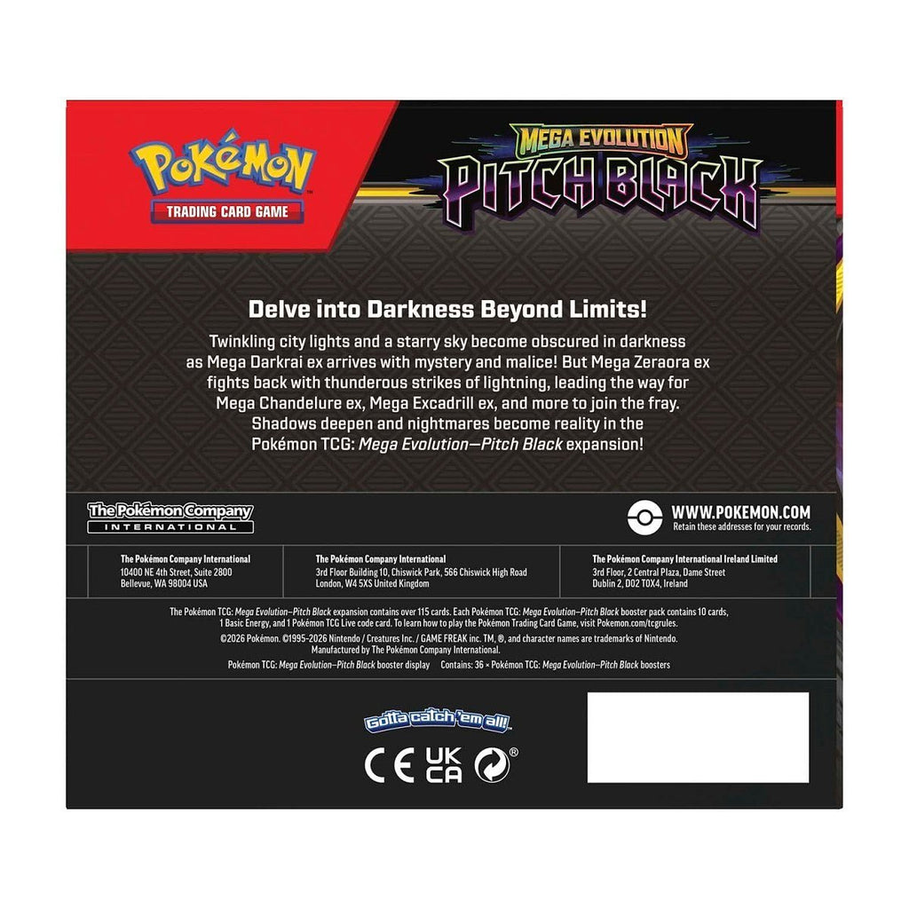 [EN]Pokémon TCG_ Mega Evolution-Pitch Black Booster Display Box (36 Packs) English variant_title Booster Box - HODOKAT 香港現貨 Fast Delivery One Piece Pokémon TCG Card Game
